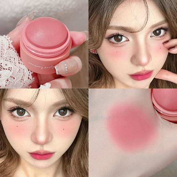 SENSORY PARTY Round Blush Cream for Women - Single Color Natural Matte Blush for Long-Lasting Glow (Wild Berry)