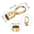 thumbnail image 2 of Uxcell 0.71" Cord End Cap Terminators Cord Finding for Tassel Making, 4 Pack Gold, 2 of 5