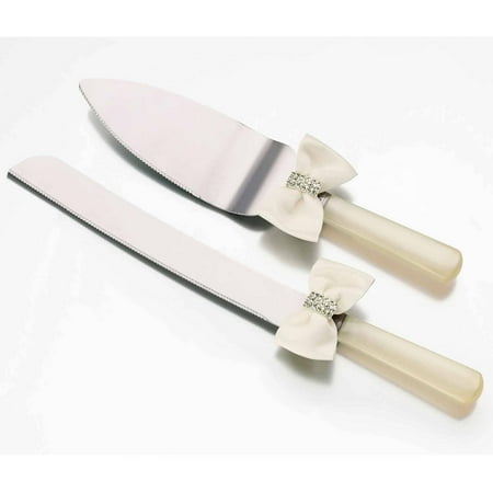 Wallace Rose Dinner Knife - Rhinestone Knife and Server, Ivory