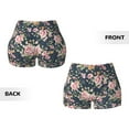 thumbnail image 3 of Sigee Vintage Floral Print Women's High Waist Workout Shorts - Squat Proof, Tummy Control, Yoga and Gym Activewear-Medium, 3 of 9