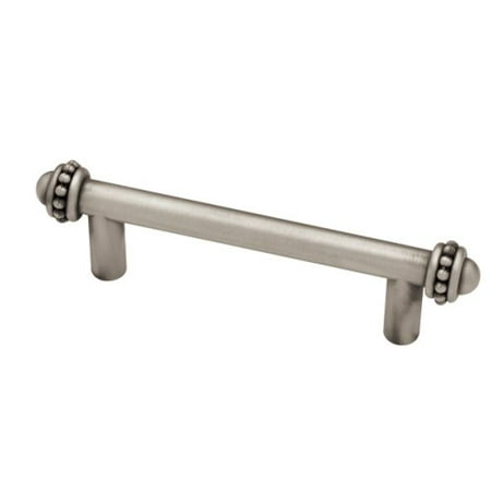 Cabinet Pewter Handles - PBF801Y-BSP-CP 3-Inch Beaded Kitchen or Furniture Cabinet Hardware Drawer Handle Pull, Brushed Satin Pewter, A simple change can make a huge.., By Brainerd