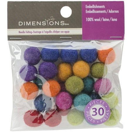 Feltworks Ball Assortment 30/Pkg