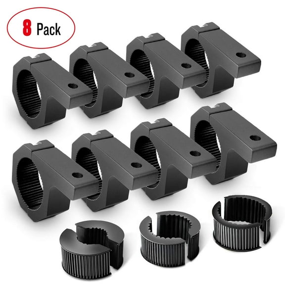 Nilight 8PCS Horizontal Bar Clamp Mounting Bracket Kit for Off-Road LED Light Bar on Roof Rack Roll Cage Holder