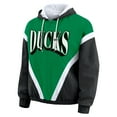 thumbnail image 2 of Women's WEAR by Erin Andrews Green/Black Oregon Ducks Colorblock Full-Zip Hoodie Windbreaker Jacket, 2 of 5