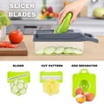 thumbnail image 3 of 12-in-1 Heavy Duty Vegetable Cutter, Manual Mandoline Slicer/Stainless Steel Blades/Onion Dicer, Veggie Slicer with Container, 3 of 9