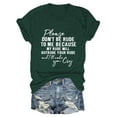 thumbnail image 3 of Uooqdmx Plus Size Tops for Women Short Sleeve Shirts for Women Funny Saying T Shirt Short Sleeve Crewneck Sarcastic Tee Casual Tops Casual Tops for Women Green XL, 3 of 3
