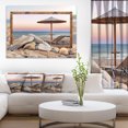 thumbnail image 1 of Effet Encadré Siège de Plage - Impression sur Toile de Bord de Mer, 1 of 3