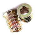 thumbnail image 2 of M Buder Tuercas De Inserción Para Madera Muebles Acero Al Carbono Galvanizado Cabeza Hexagonal Fijación Carpintería Conector Roscado Seguro Talla M6*15mm Paquete 20 Piezas, 2 of 9