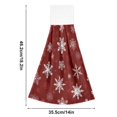 thumbnail image 3 of Wobogo Snowflake Pattern Hand Towel Set of 2 Absorbent for Kitchen and Bathroom With Velcro Hanging Loop 18.2×14in, 3 of 7