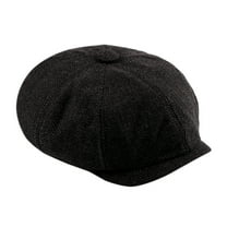 IDALL Newsboy Cap Beret Hats Fashion Men&Women Easy Traditional Solid Newsboy Flat Cap Casual Golf Cabbie Hat Peaky Blinders Hat Flat Cap Black One Size