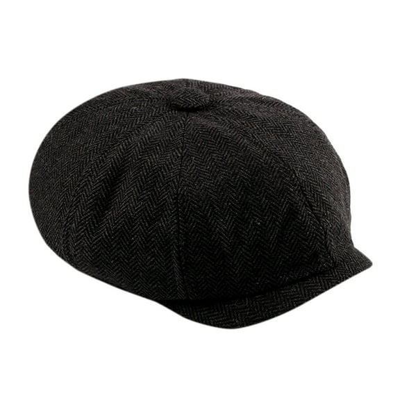 Prolriy Cabbie Beret Hats for Men Fashion Solid Hat Newsboy Men&Women Traditional Casual Cabbie Flat Easy Cap Baseball Caps Flat Mens Hats Black One Size