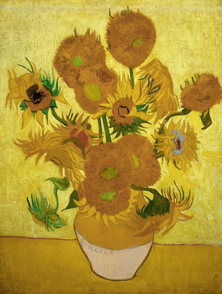 Van Gogh Sunflowers 1888. N'Vase With Fifteen Sunflowers.' Oil On