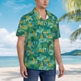 thumbnail image 2 of Lsque Jungle Leopard pattern Hawaiian Shirt for Men, Unisex Summer Beach Casual Short Sleeve Button Down Shirts-Medium, 2 of 9