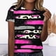 thumbnail image 1 of Fiudx Ofertas Flash Del Día Blusa Holgada Estampada con Cuello Redondo Retro de Manga Corta a La Moda para Mujer, 1 of 4