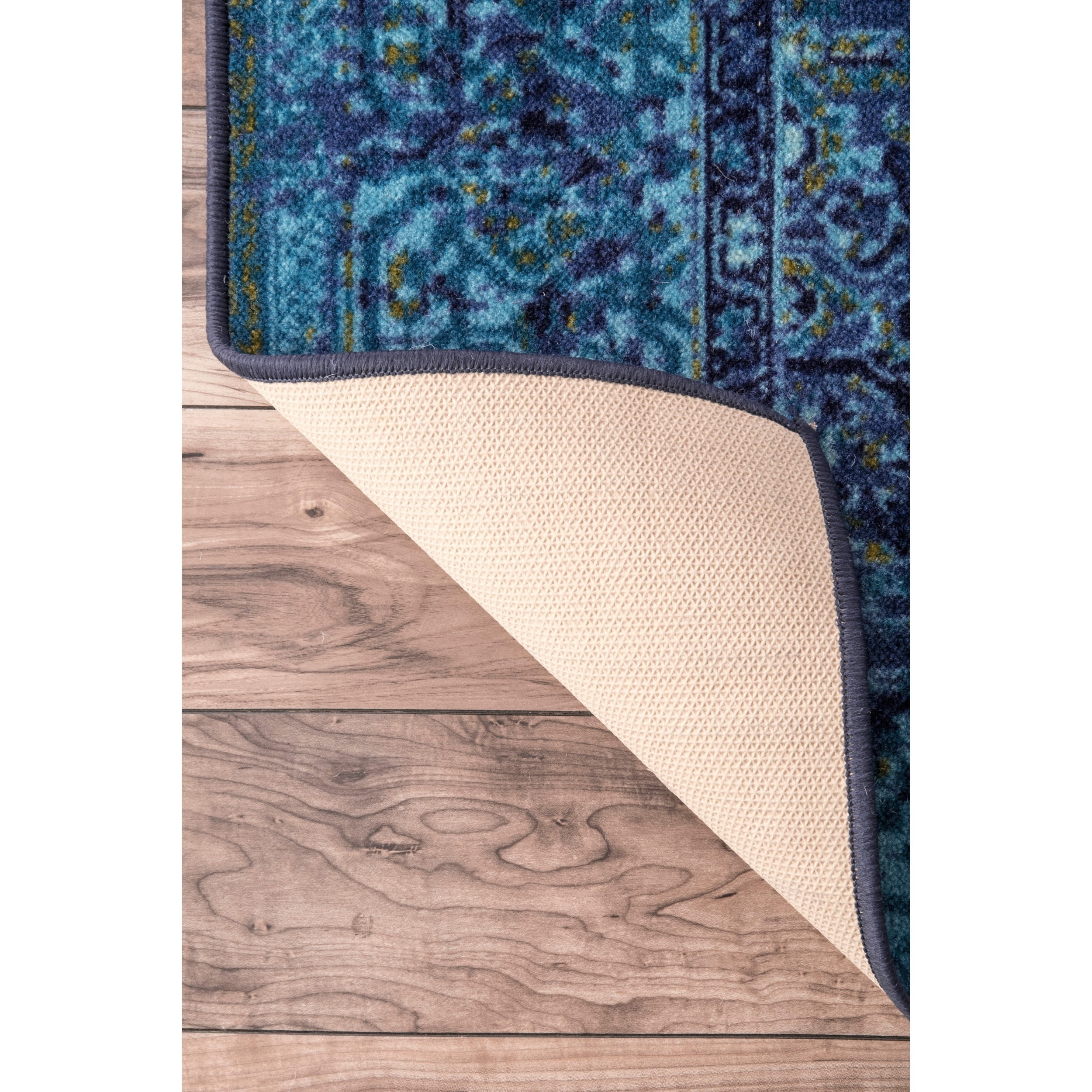 Nuloom Traditional Vintage Inspired Overdyed Fancy Blue Rug 9 X 12