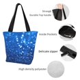 thumbnail image 4 of Pofeuu A Blue Glitter Print Women Fashion Shoulder Handbags Top Handle Satchel Bags Tote Shoulder Shopping Bag Stylish Canvas Tote Bag, 4 of 6