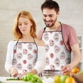 thumbnail image 5 of White Cow Strawberry Jar Pattern Apron-Garden Aprons for Women with Pockets-Cotton Linen Waterproof Kitchen Cooking Gardening Aprons Adjustable for Kitchen,Cooking,BBQ and Salon 33x27 Inch, 5 of 7