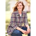 thumbnail image 5 of Woman Within Plus Size Classic Flannel Shirt, 5 of 6