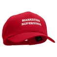 thumbnail image 5 of Marketing Supervisor Solid Cotton Twill Low Profile Snap Cap - Red OSFM, 5 of 5