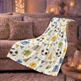 thumbnail image 6 of Soccer Birthday Party Celebration Watercolor, Playful Artistic Scene, Warm Flannel Blanket for Living Room and Bedroom, Celestial Art Lovers Valentine's Day Gift, Artistic Home Decor, 6 of 9