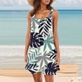 thumbnail image 1 of Vestido Informal Para Mujer 2025, Cuello En V, Corte Holgado, Ropa de Playa de Verano, Cómodo, Fluido, Con Bolsillos, 1 of 4