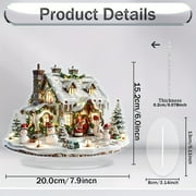 PEIBang Christmas Table Decorations,Snow House Decor Christmas Centerpiece,Christmas Village Houses for Home Office