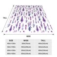 thumbnail image 3 of Bixox Fleece Blanket Lavender Flowers Pattern Super Soft Double-Sided Microfiber Flannel Blanket for Sofa, Bed, Couch, Suitable for All Seasons - 80"x60", 3 of 5