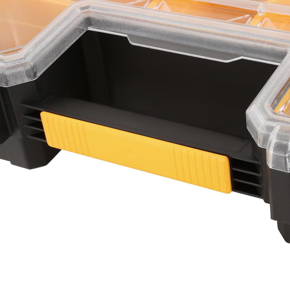 DeWalt 17.5 in. L x 14 in. W x 4.5 in. H Storage Organizer Plastic 10 section Yellow