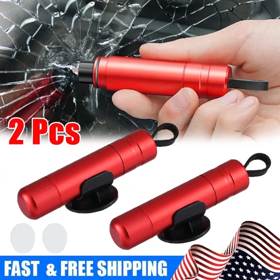 2X Car Safety Hammer Window Glass Breaker Seat Belt Cutter Emergency Escape Tool