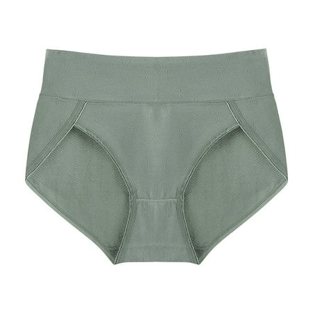 Icvfdpl Womens Panties Cotton Belly Lift Belly Lift High Waist Plus Size Casual Daily Women Underwear Briefs Green 3Xl