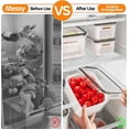 thumbnail image 7 of 5-Pack Fruit Storage Containers for Fridge with Removable Colanders, 4 in 1 Produce Lids, Leakproof Organizer Bins Salad Berry Lettuce Vegetables Meat Keeper Fresh, 7 of 7
