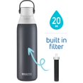 thumbnail image 1 of BR-ITA Stainless Steel Water Bottle with Filter, Premium Double Insulated, Carbon, 1 of 3