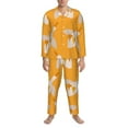 thumbnail image 4 of Bingfone Men'S Pajama Set 2 Piece Loungewear Pjs, Long Sleeve With Pajama Pants-Flying Ducks, 4 of 9