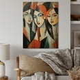 thumbnail image 2 of Designart "Les Demoiselles d Avignon A Masterpiece Unveiled III" Portrait Print on Natural Pine Wood, 2 of 5