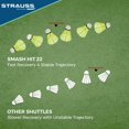 thumbnail image 4 of Strauss Smash Hit-22 Vol Stable en Nylon, Récupération Rapide, Vitesse Moyenne Jaune, Lot de 6, 4 of 5