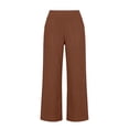 thumbnail image 6 of Women's Linen Wide Leg Pants 2026 Summer Loose Fit Casual Pant HighWaist Capri Beach Trouser, 6 of 7