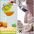 thumbnail image 4 of Exprimidor manual, exprimidor de mano multifuncional, exprimidor de lima limón con mango cómodo, exprimidor de naranja de capacidad (verde), 4 of 5