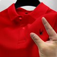 thumbnail image 5 of 2024 Camisa polo informal de manga corta de verano para hombre, camiseta de cuello roscado a la moda, camisa polo transpirable para hombre, ropa superior para hombre, 5 of 5