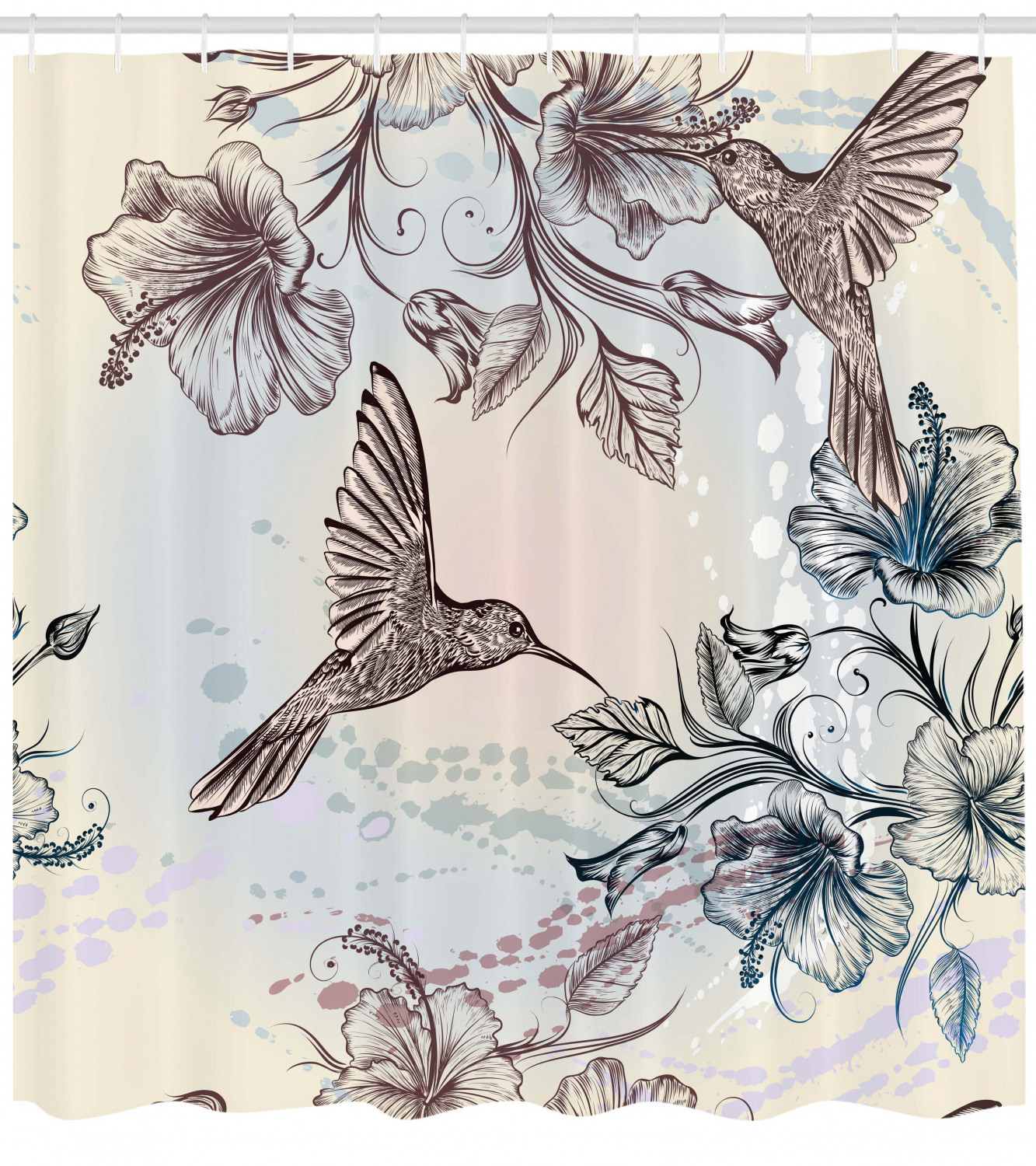 Hummingbird Watercolor Personalized 3 Piece Bath Towel Set Any Color Choice