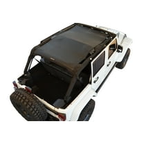 Spiderwebshade SW1 JK-4D Mesh Roof Shade Universal Fit 5-Year Warranty, Black