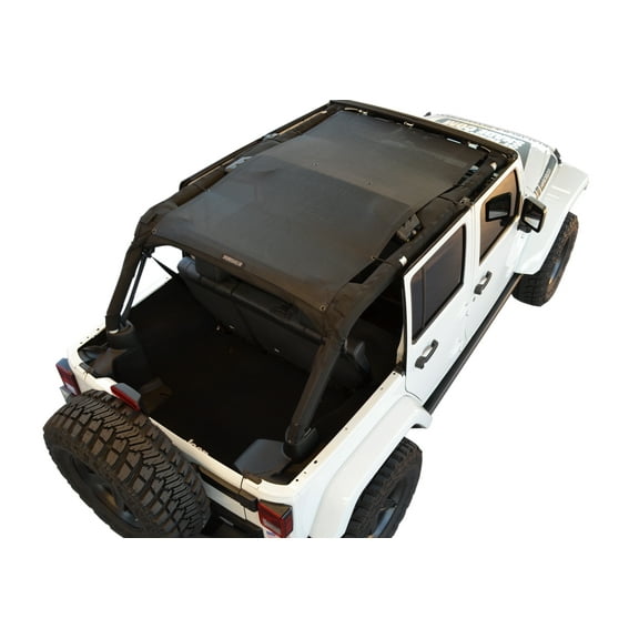 Spiderwebshade SW1 JK-4D Mesh Roof Shade Universal Fit 5-Year Warranty, Black