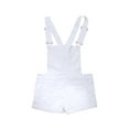 thumbnail image 3 of MixMatchy Women's Cute Junior Size Denim Overall Shorts, 3 of 6