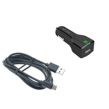 Car Charger for iPhone 15/Pro/Max/Plus - 18W Fast USB Port 6ft Cable Type-C Quick Charge DC Socket for iPhone 15/Pro/Max/Plus