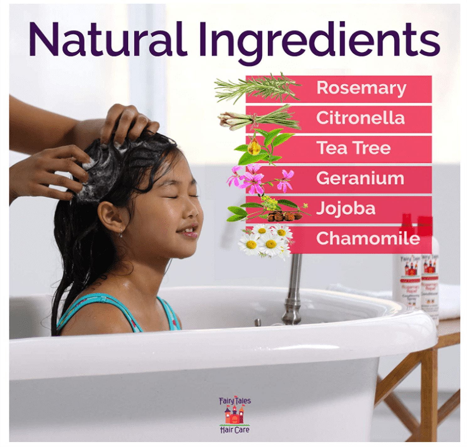 (3 pack) Fairy Tales Rosemary Repel Daily Lice Prevention Kids Shampoo, 32 oz.