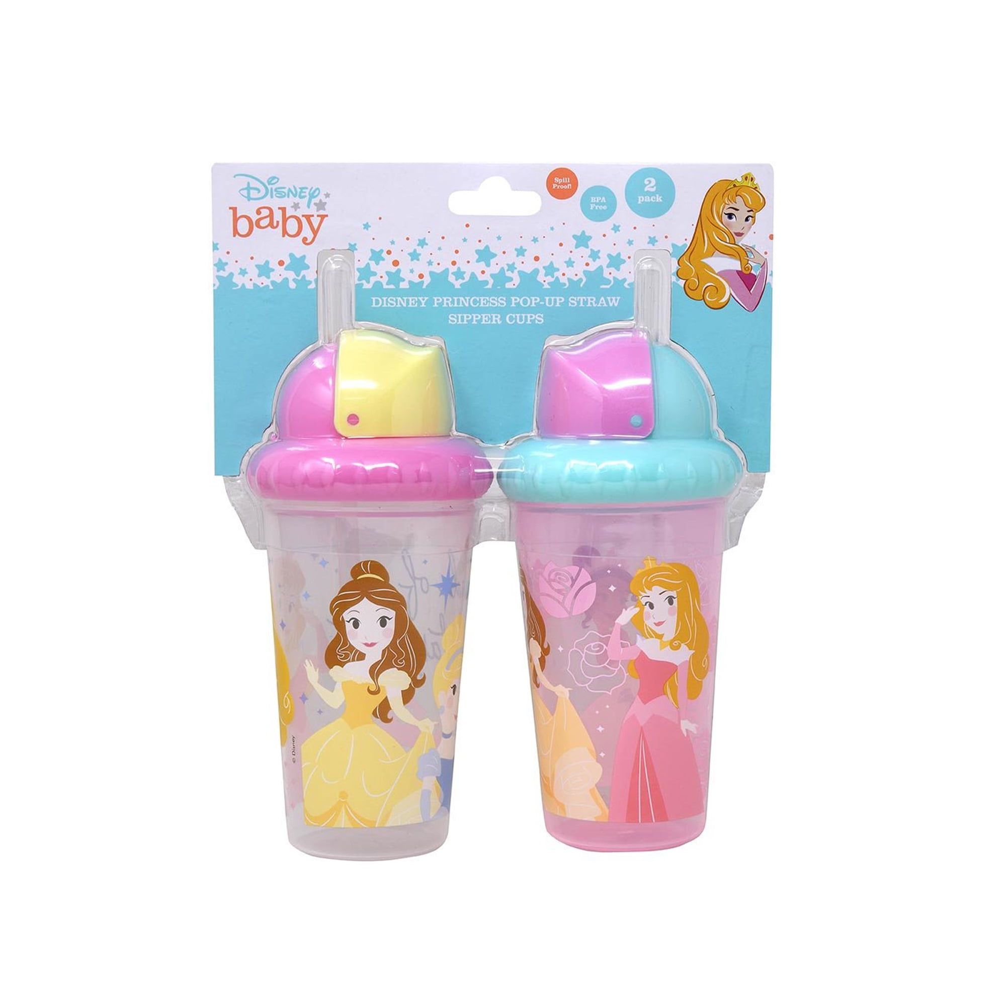 Princess 2pk Straw Sipper Cup