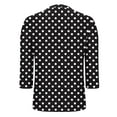 thumbnail image 5 of Jsaierl 3/4 Length Sleeve Womens Tops Summer V Neck Shirts Boho Polka Dot Ladies Blouses Work Vacation T-shirts Top S-2XL, 5 of 7