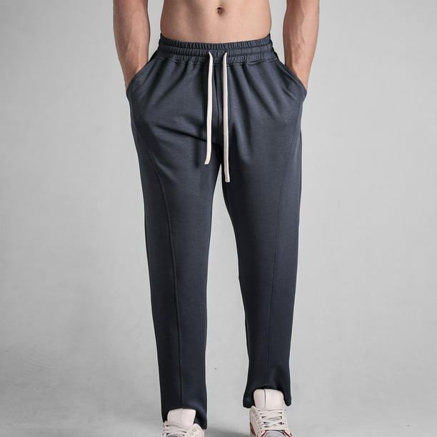 Pantalones largos para hombre, pantalones casuales de moda con cordones, pantalones elásticos, pantalones deportivos para hombre.