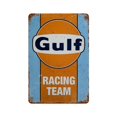 thumbnail image 3 of Letreros de hojalata de gasolina y aceite para motocicletas antiguas, Gulf Esso Agip Man Cave Club, pegatinas de pared para garaje, decoración de gas, 3 of 5