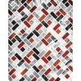 thumbnail image 2 of Grey, Jace 15x18 White Modern Wood Framed Museum Art Print Titled - Red Smoke Tile, 2 of 4