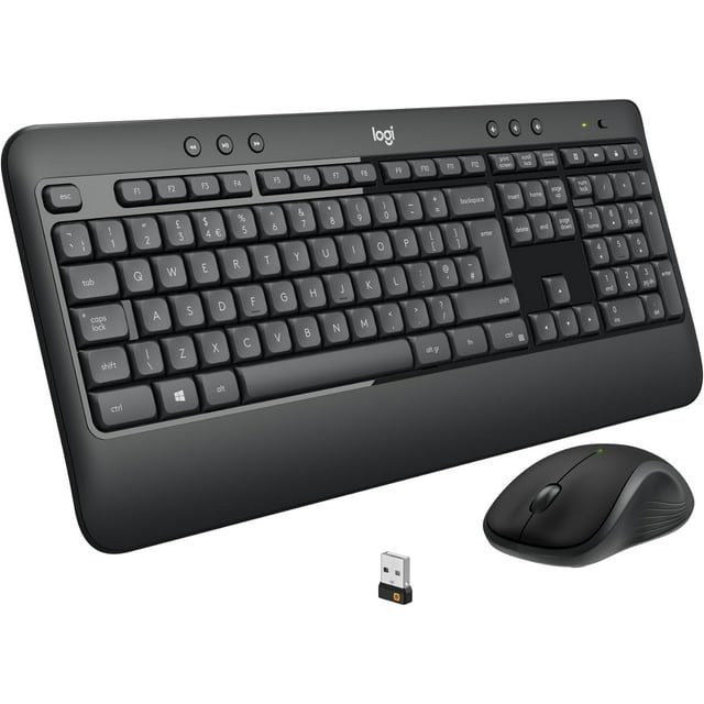 Logitech MK540 Clavier et Souris Sans Fil Avancés Combo pour Windows, Récepteur USB 2.4 GHz, Touches Multimédia, Autonomie de 3 Ans, pour PC, Ordinateur Portable